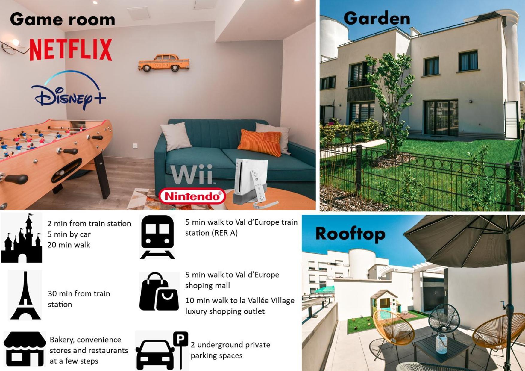 Perfect For Disney, Game Room, Rooftop, Parking Chessy  Buitenkant foto